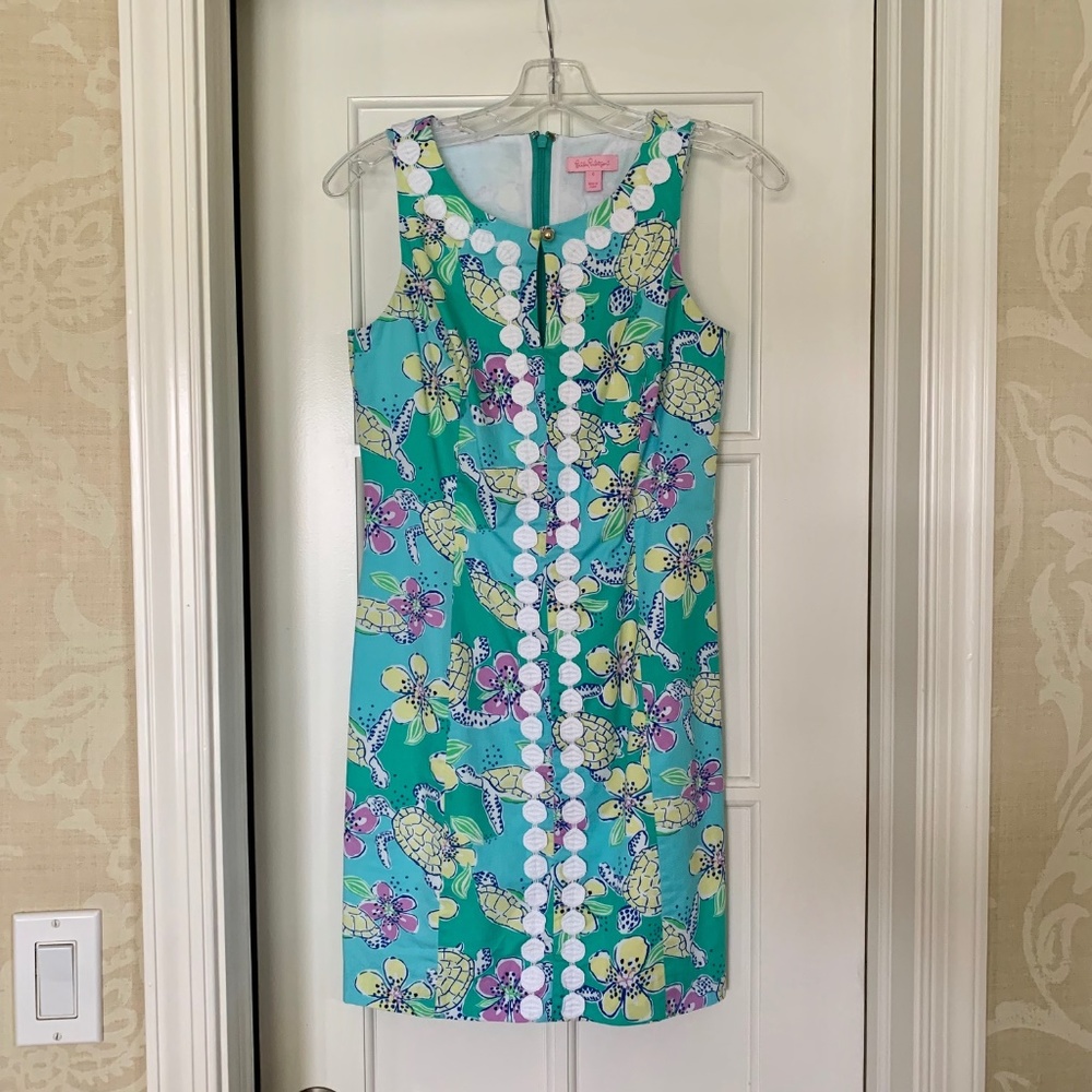 Lilly Pulitzer Ginny Dress Moving Slowly‎ Turtles